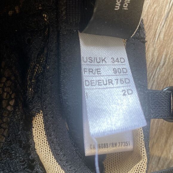 Cosabella Black Lace & Sheer Nude Unlined Underwire Bra - Picture 3 of 6